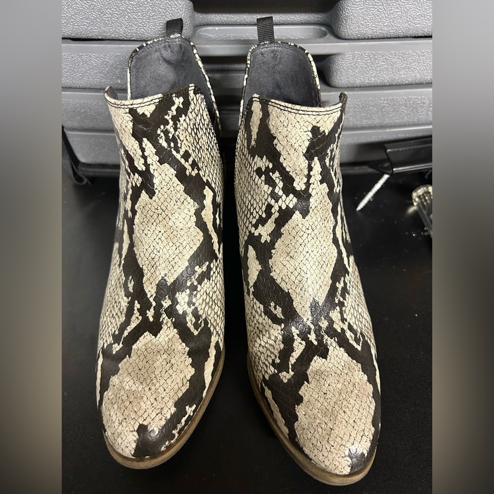 New Snakeskin booties